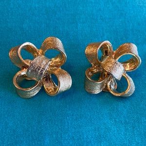 Retro Ribbon Bow Clip-On Earrings by Kenneth Jay Lane.